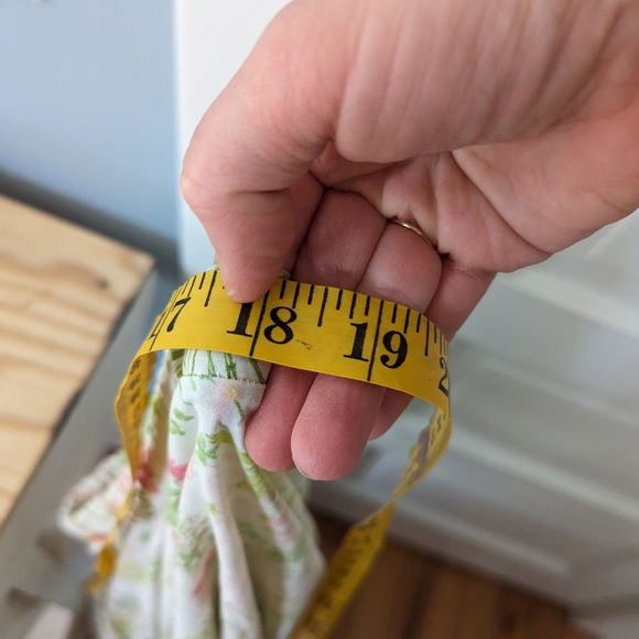 Vintage Handmade Upcycled Floral Sheet Midi Circle Skirt - Picture 4 of 5